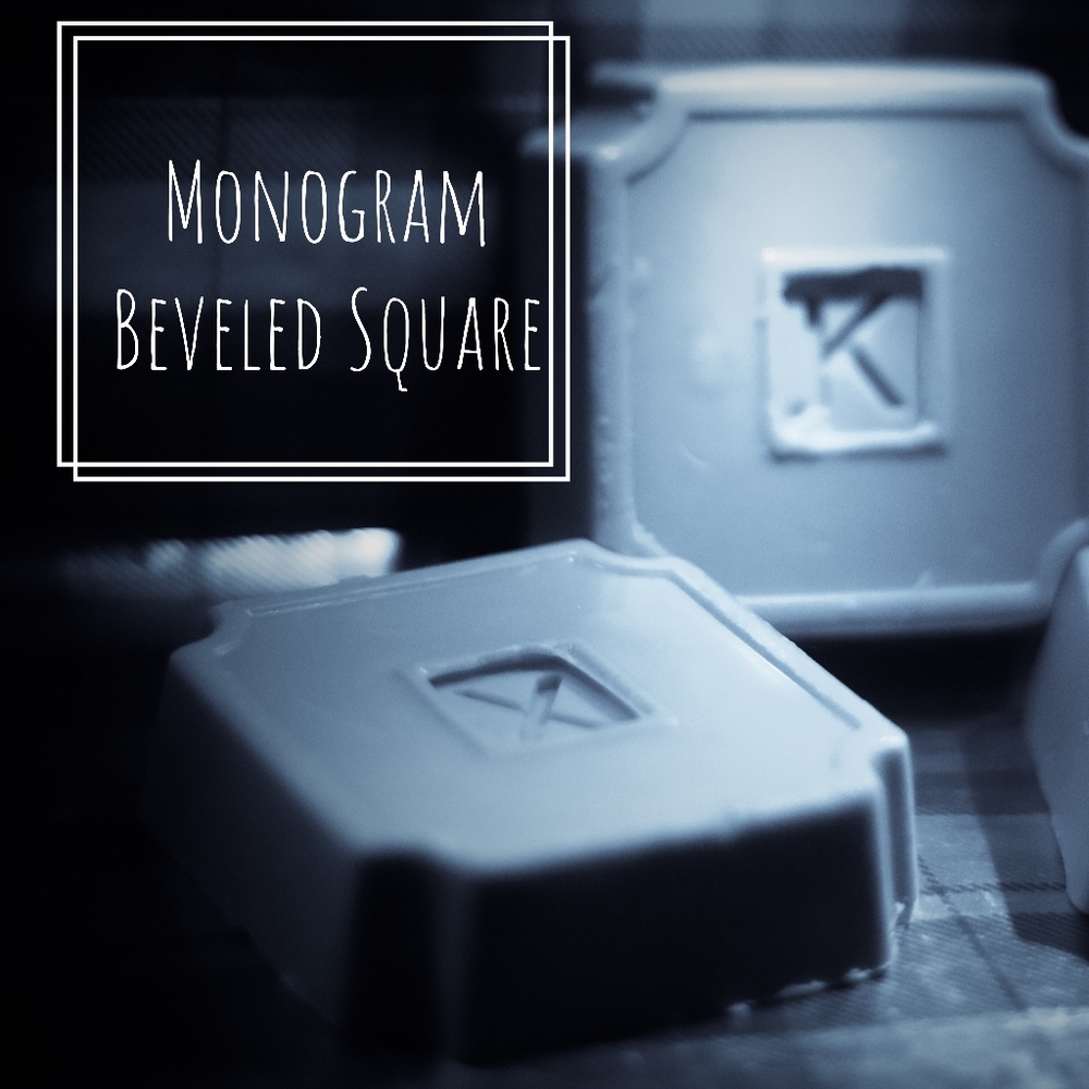 Monogram Beveled Square - Picture 1 of 3